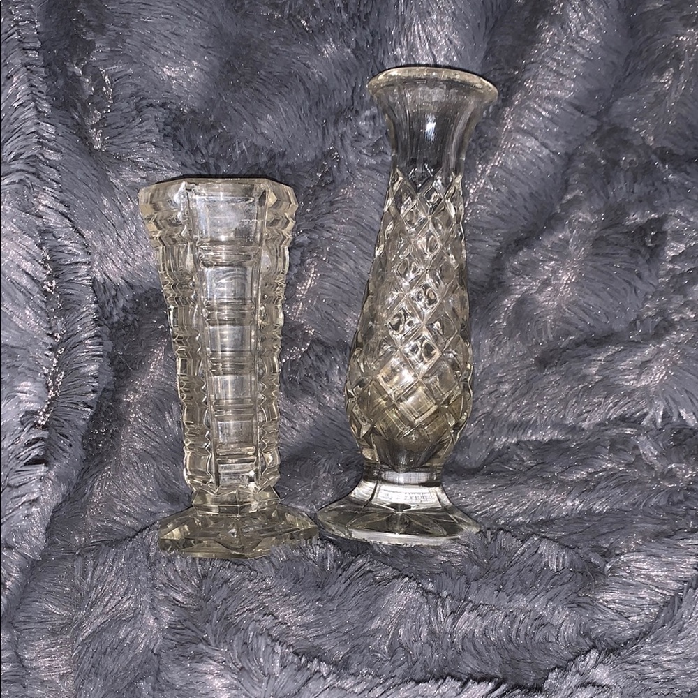 Elegant Glass Vase Set - Clear